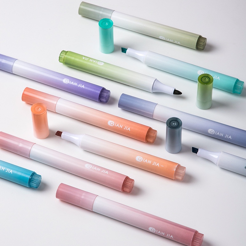 Highlighter ins graffiti girl series key mark large-capacity eye protection highlighter graffiti girl series handbook pen