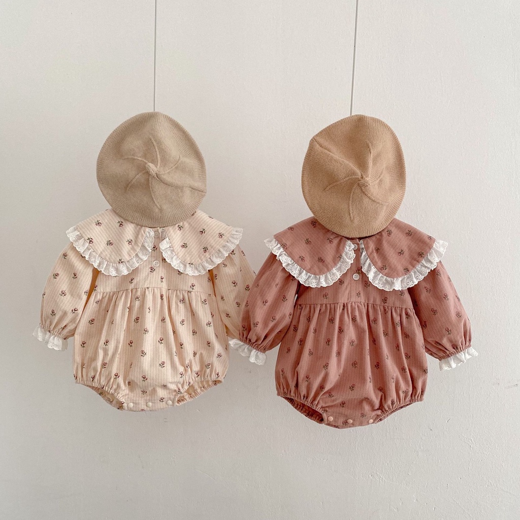 Baby onesies sơ sinh rompers cô gái dài tay one-pieces trẻ em áo liền quần trẻ sơ sinh bodysuit cô gái ngọt ngào quần áo trẻ em mỏng 2933