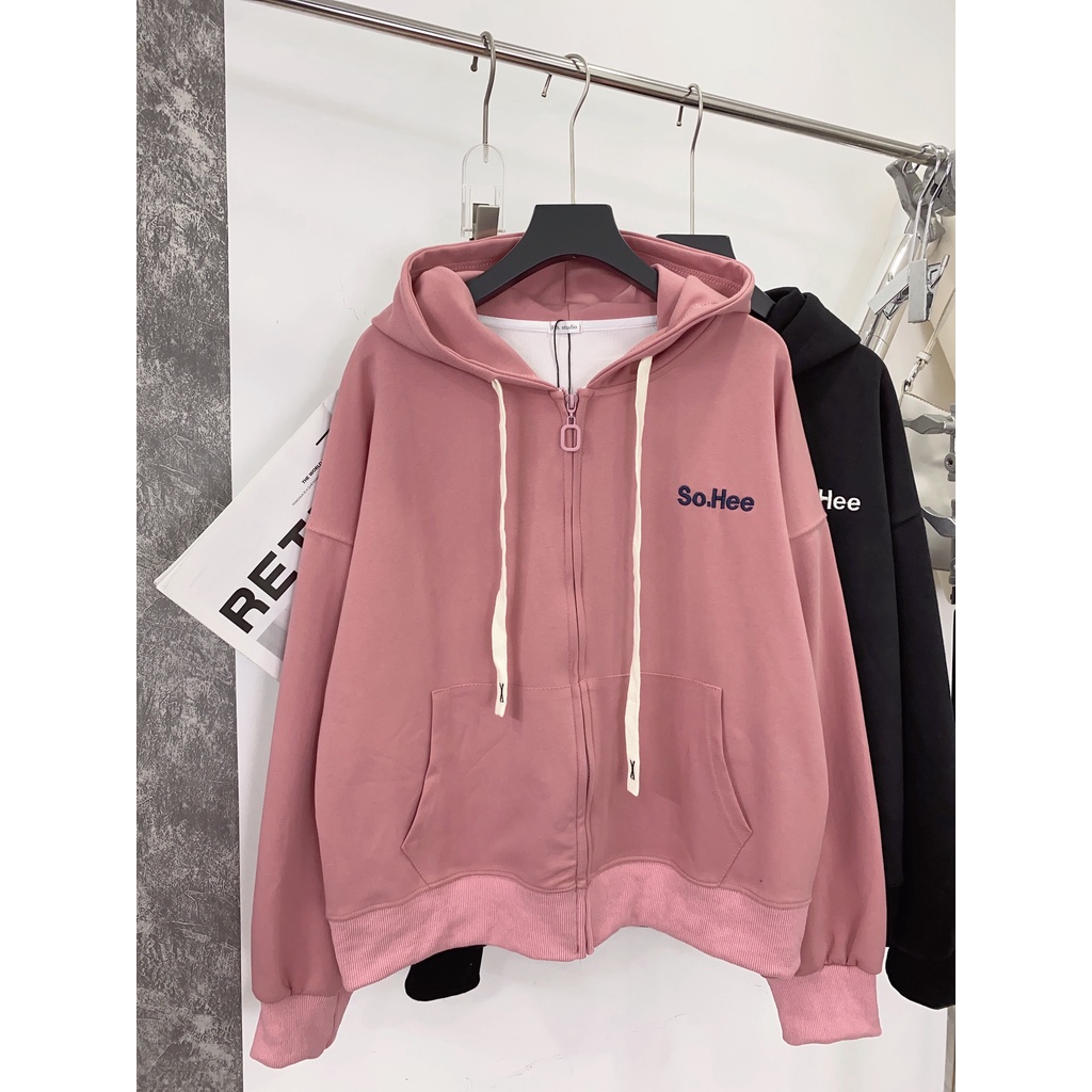 Áo Khoác Hoodie In Sohee Dây Khóa Kéo Túi Trong Chống Nắng, Form Unisex Nam Nữ  2023