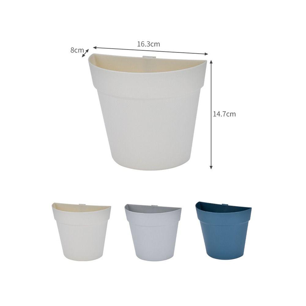 Chậu Trồng Cây Hình Bán Nguyệt Treo Tường Trang Trí Trong Nhà, Văn Phòng