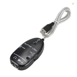 Mynice guitar to usb interface link cable adapter audio connector recorder for pc / computer