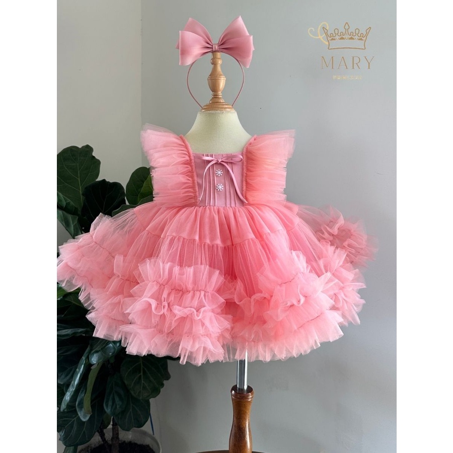 Váy công chúa đầm công chúa bé gái cánh tiên tầng bèo nhiều màu MARY PRINCESS