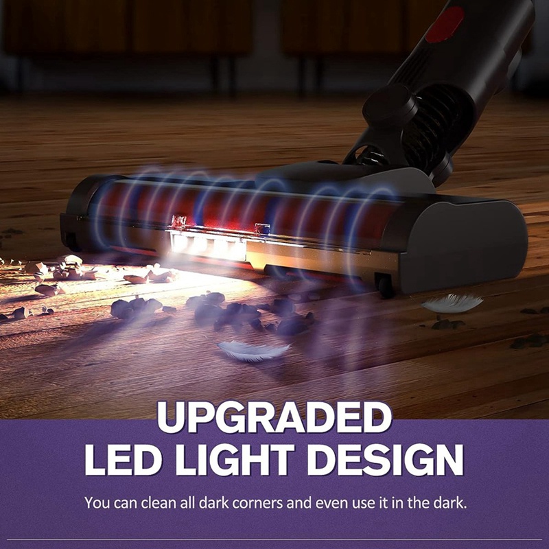 Đầu Bàn Chải Lăn Mềm Gắn Đèn led Cho Máy Hút Bụi dyson v15 v8 v7 v10 v11