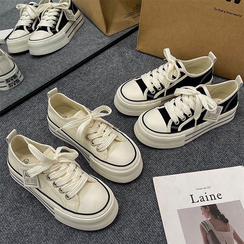 BẠCH LỘC ĐẠI NHÂN✨️Giày Mũi Tròn Tối Giản Nhẹ Nhàng Và Không Khí Và Không Khí Cho Nữ