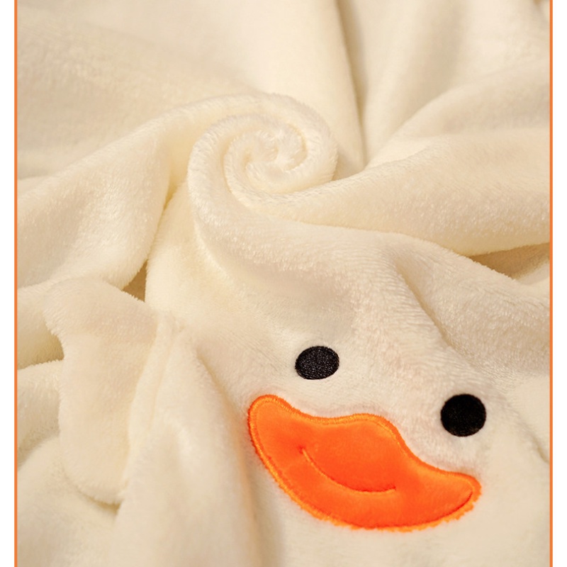 Phim hoạt hình vịt cuộn chăn kép-mục đích nghỉ trưa văn phòng ngủ trưa điều hòa nhiệt độ chăn trẻ em san hô nhung nhỏ chăn ô tô