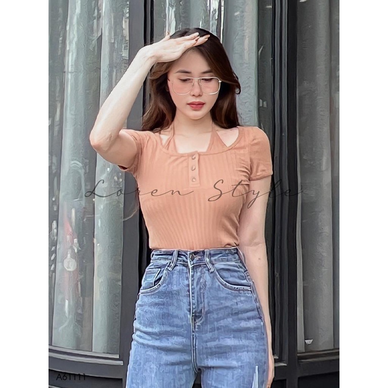Áo kiểu nữ LOREN yếm cổ A61111