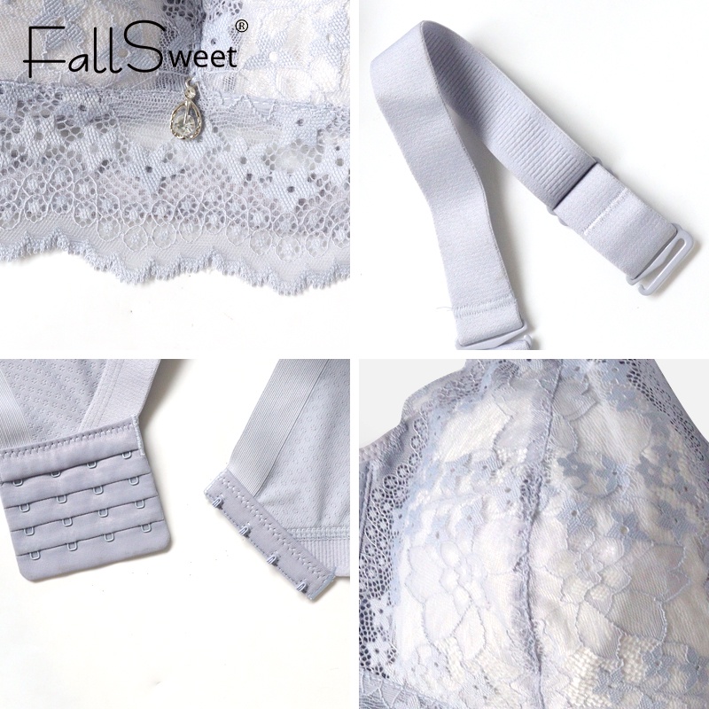 FallSweet Áo Ngực Không Dây Phối Ren Plus Size 34-46