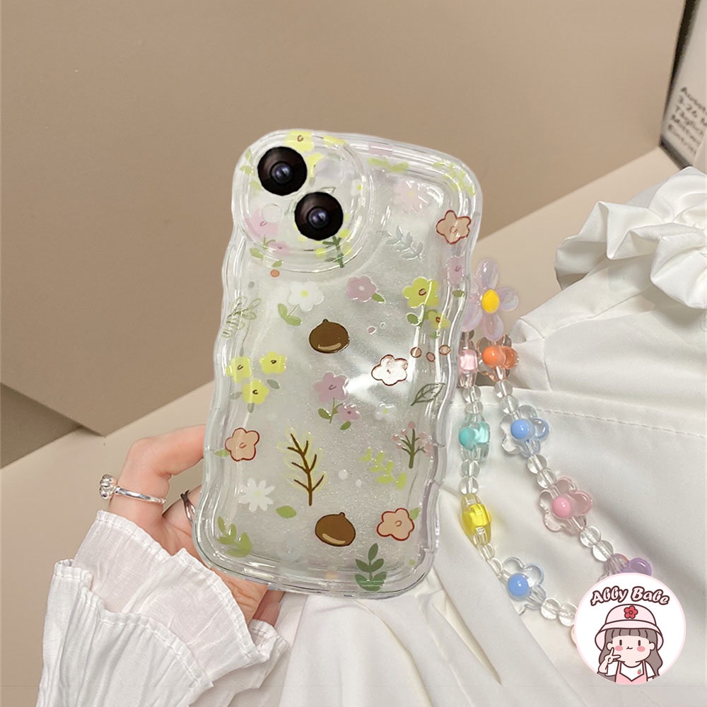 Ốp Điện Thoại TPU Mềm Trong Suốt Chống Bụi Bẩn In Họa Tiết Có Vòng Tay Cho IPhone 14 Pro Max 13 12 11 Pro Max