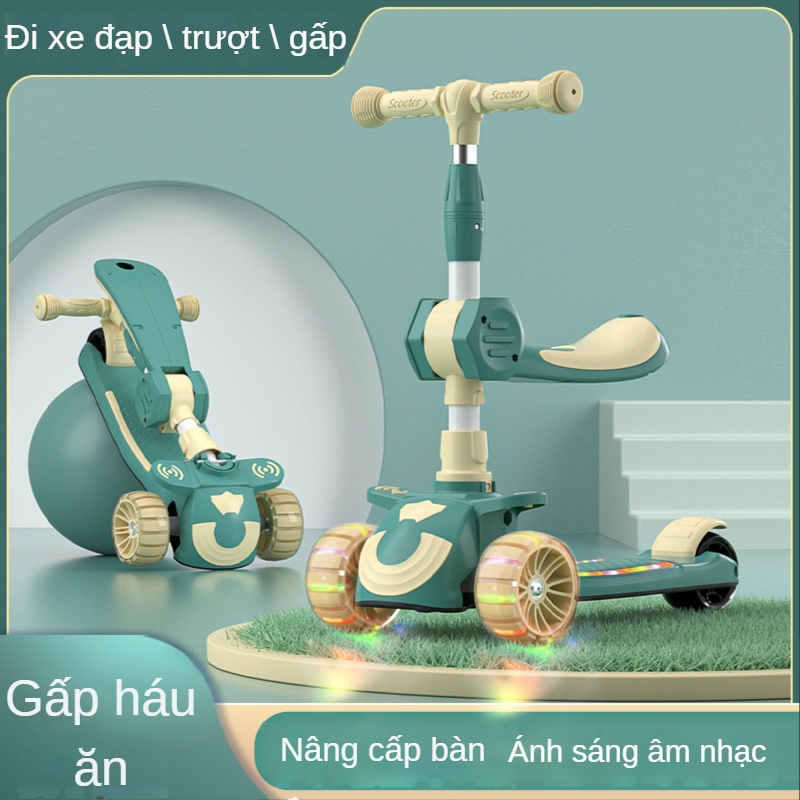 Mô Hình Xe scooter Ba Trong Một Cho Bé 2-3 - 8 Tuổi