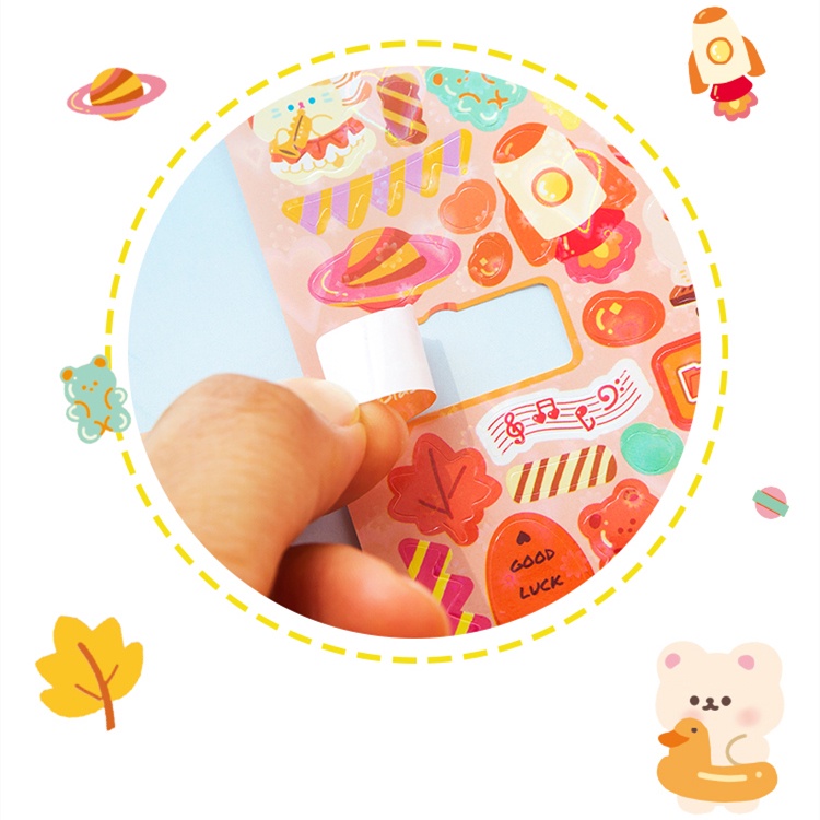 Bộ 2 Sticker Dán Trang Trí Sổ Tay Hình Câu Nói Vui Nhộn
