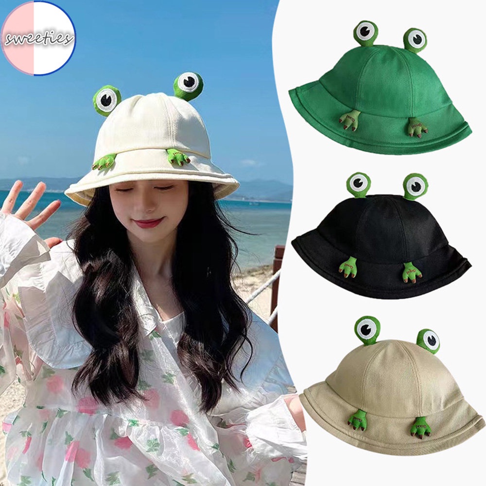 Nón Tai Bèo Chống Nắng Họa Tiết Chú Ếch Dễ Thương Thời Trang Xuân Hè Cho Nữ