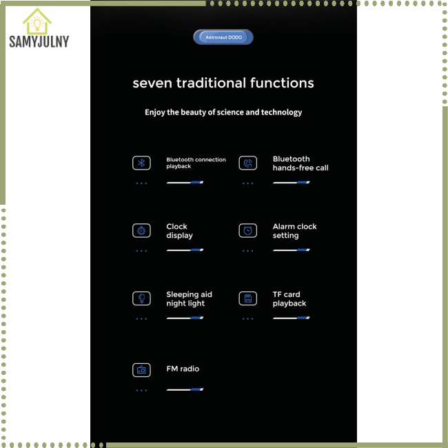 Loa Bluetooth Thông Minh Hình Phi Hành Gia Hỗ Trợ Thẻ Nhớ / Đồng Hồ Báo Thức