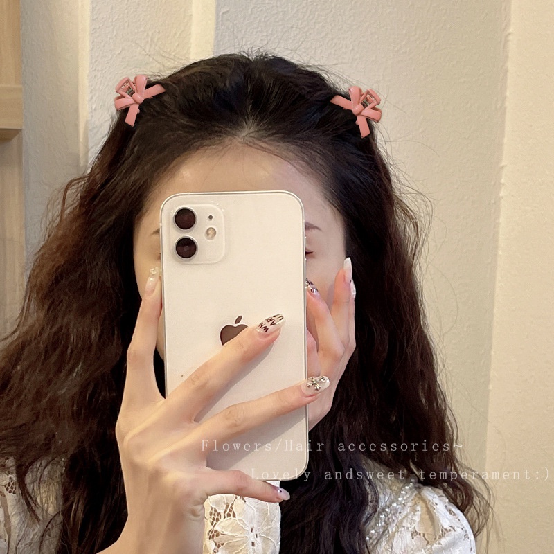 Kẹp Tóc Nơ Mini Màu Kẹo Ngọt Phong Cách Hàn Quốc Dễ Thương Cho Nữ