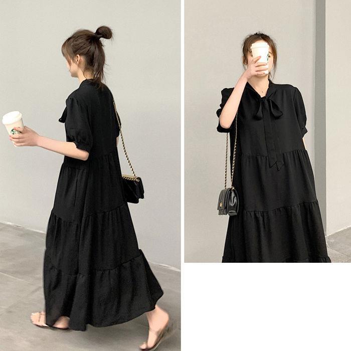 YHTN chân váy bầu Thời trang dễ thương đầm bầu suông xinh bigsize đầm bầu babydoll