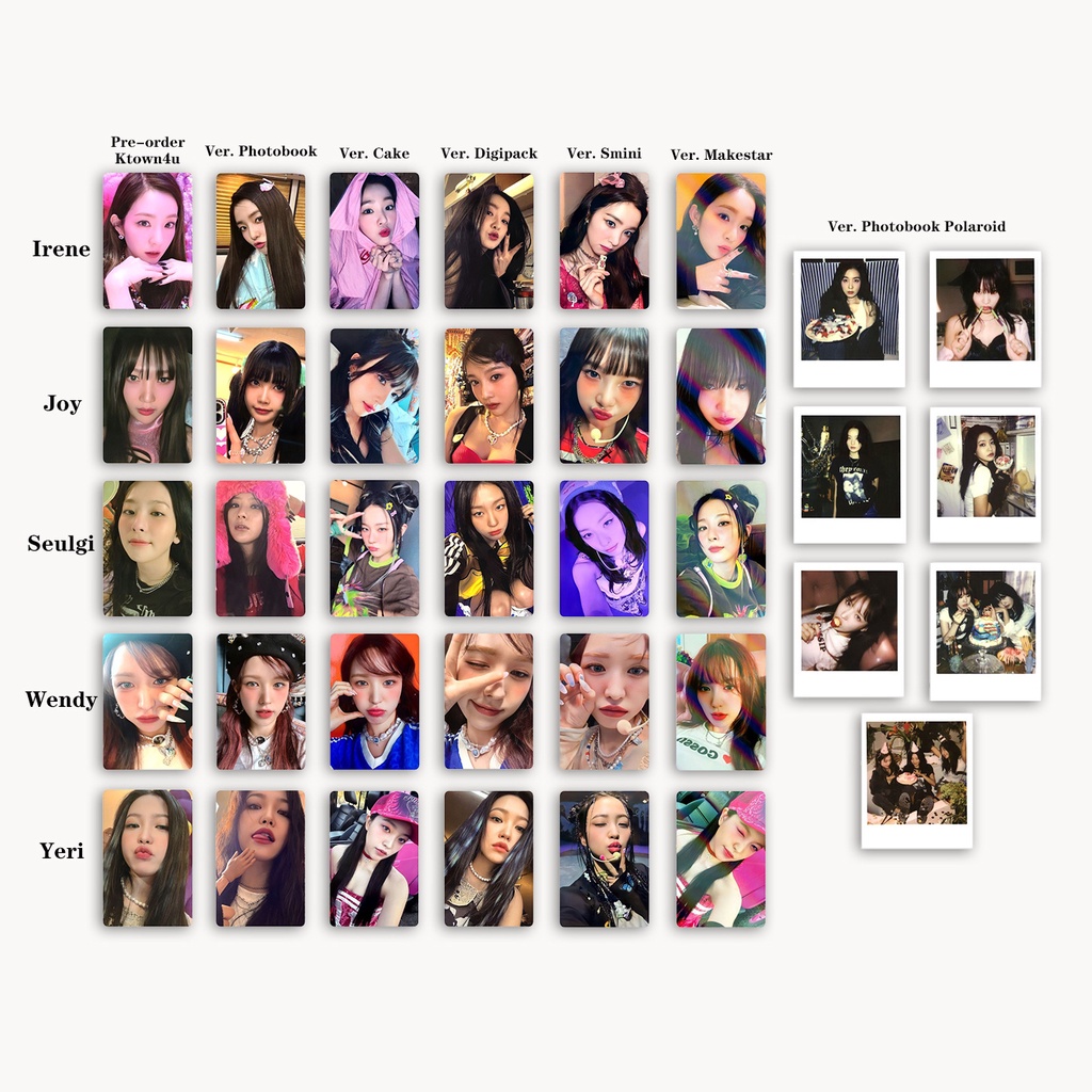 Bộ Thẻ Hình Lomo Nhóm Nhạc RED VELVET The Reve 2022