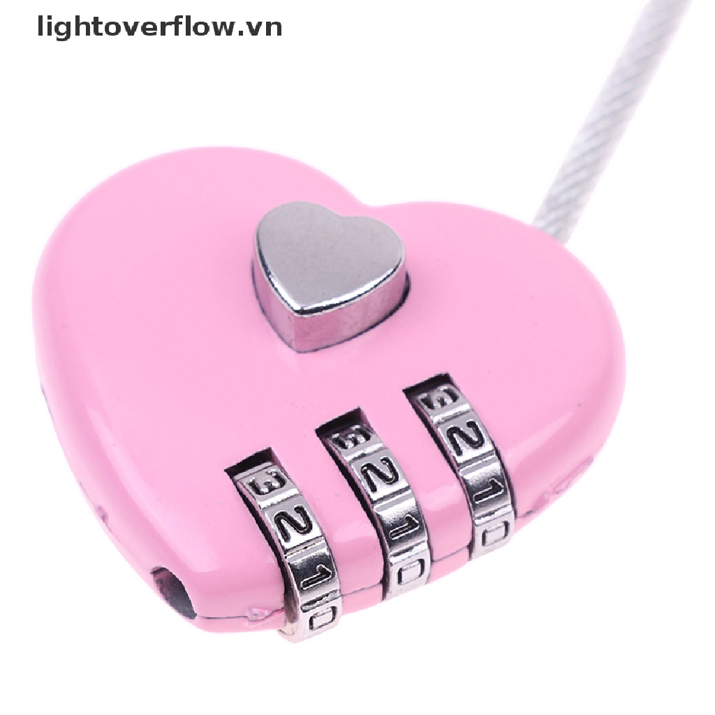 1 Dây Khóa Hành Lý Mật Mã Khóa Mật Mã Dây Thừng Sáng Màu