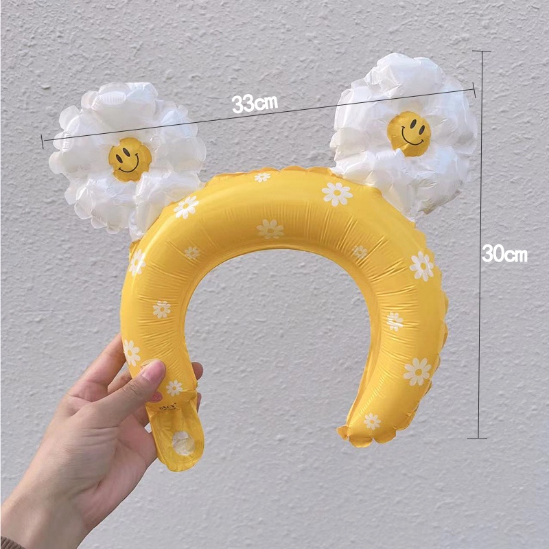 Băng Đô Cài Tóc Hình Bông Hoa Cúc Hoạt Hình Dễ Thương Cho Bé