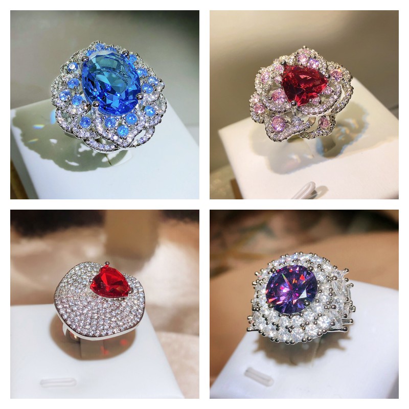 1 Nhẫn Hở Hình Chim Bồ Câu Đính Đá zircon Sáng Bóng Cá Tính Sang Trọng Chất Lượng Cao Phong Cách Cổ Điển