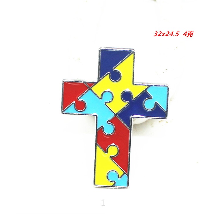 Trâm Cài Áo Hình Mảnh Ghép Tráng Men Phối Dây Ruy Băng Tráng Men