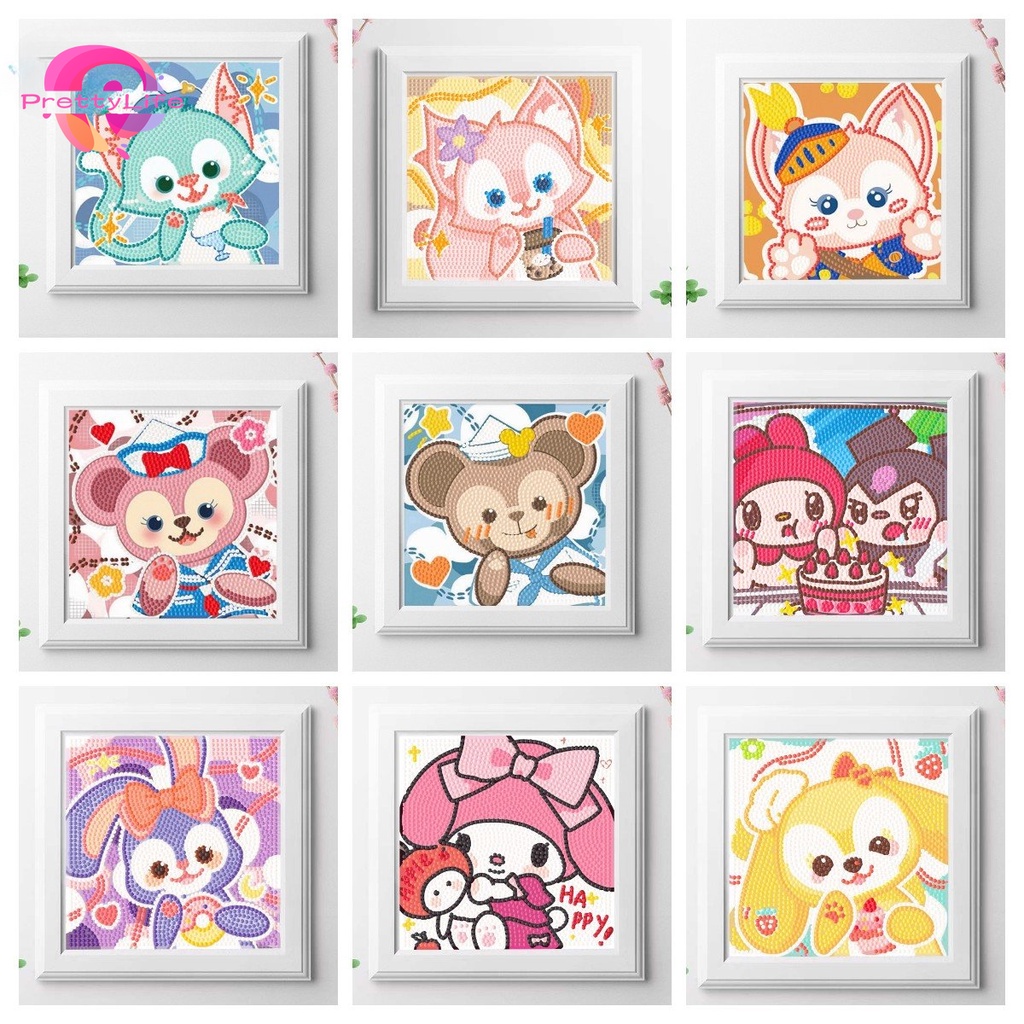 Bộ Tranh Đính Đá Tự Làm Hình Stellalou Hoạt Hình Cho Bé