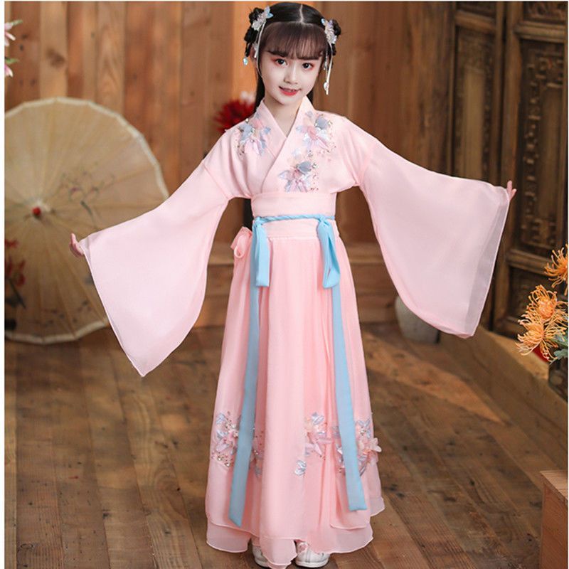 Bộ Hán Phục Phong Cách Trung Hoa Cổ Điển Cho Bé Gái