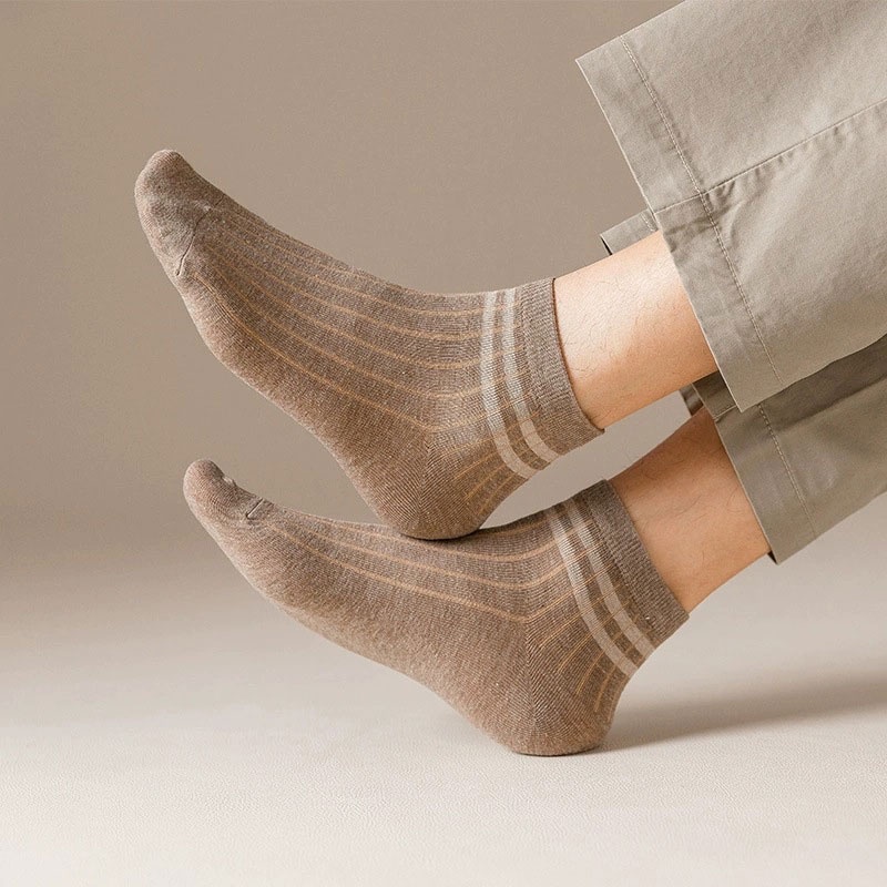 Prowow❤Đôi Vớ Thuyền Thoáng Khí Thấm Hút Mồ Hôi Màu Sắc Thời Trang Cho Nam