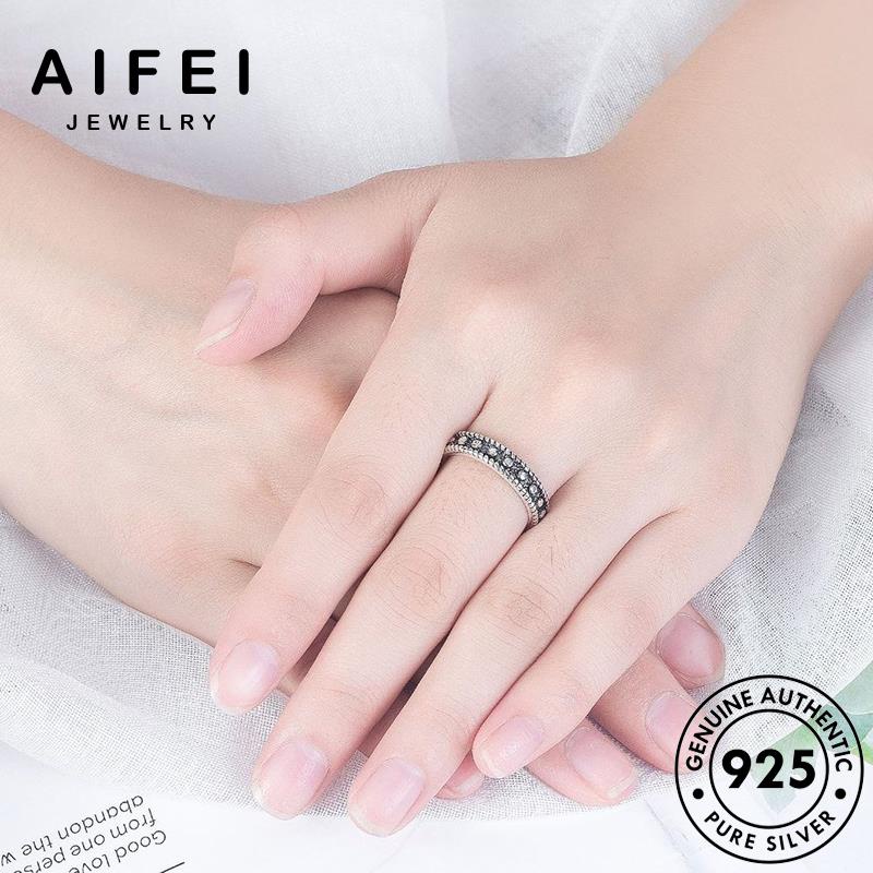 AIFEI JEWELRY thời nguyên phụ cổ bạc trang nữ bi nhẫn kiện sức 925 quốc bản điển hàn chấm thật R202