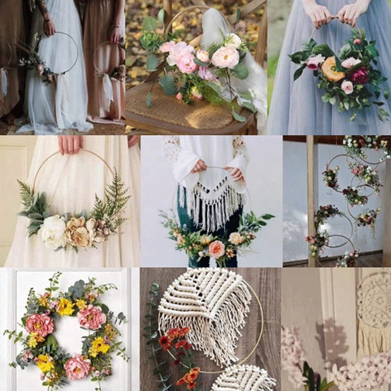 Set 15 Vòng Gỗ Tre 3 Kích Cỡ Dùng Trang Trí Vòng Bắt Giấc Mơ