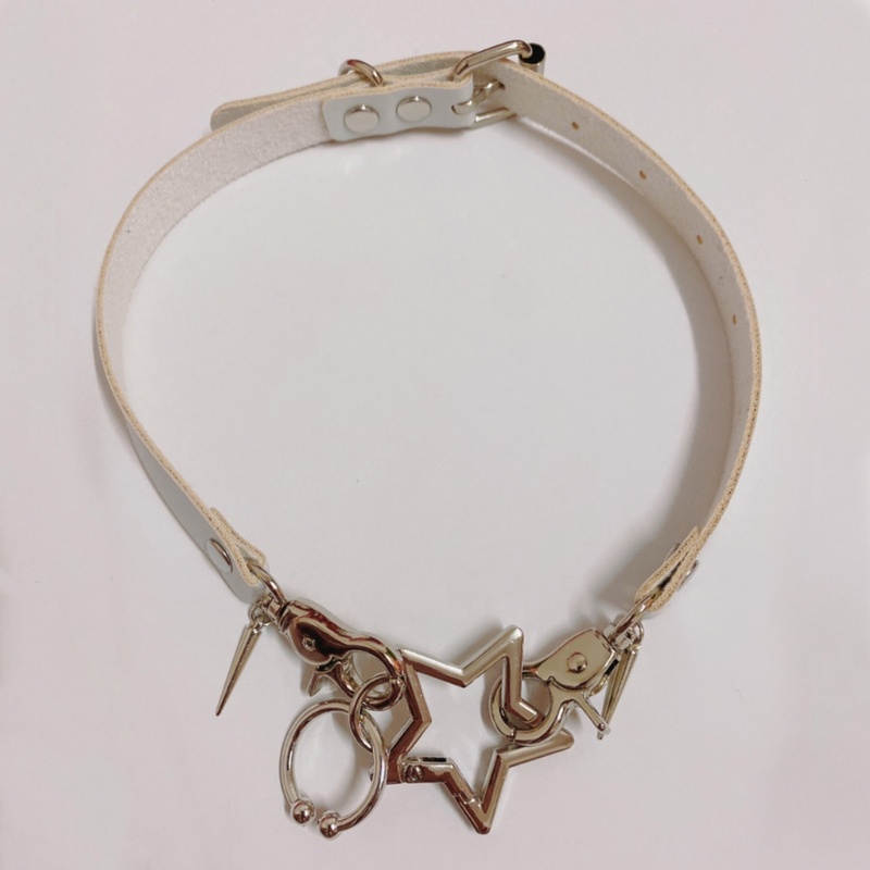Vòng Cổ Choker Da Mặt Ngôi Sao Có Thể Điều Chỉnh Kích Cỡ