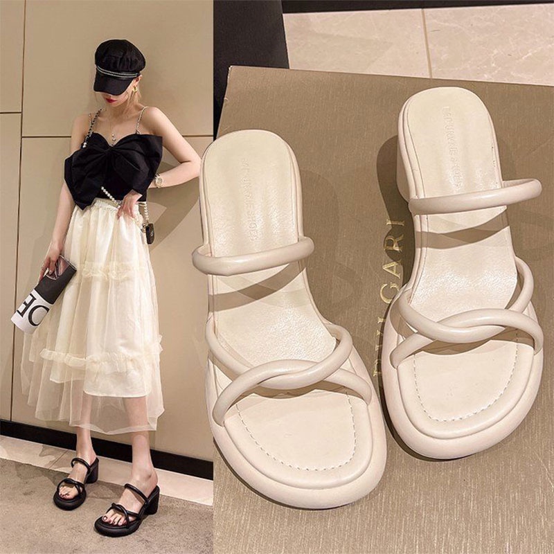 Giày sandal SHIZHIBAO cao gót hở ngón thời trang trẻ trung dành cho nữ