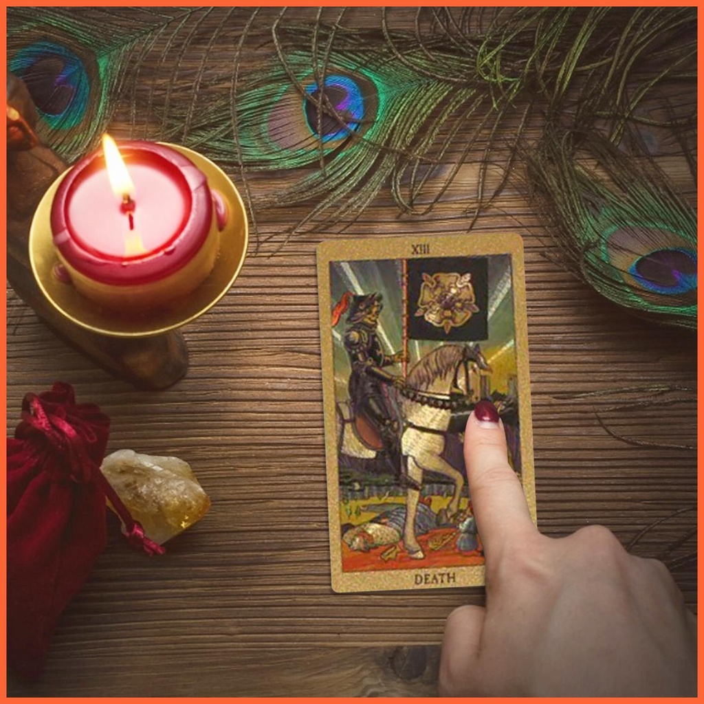 Bộ Bài Tarot Bằng Lá Vàng Astrology Oracle Chống Thấm Nước