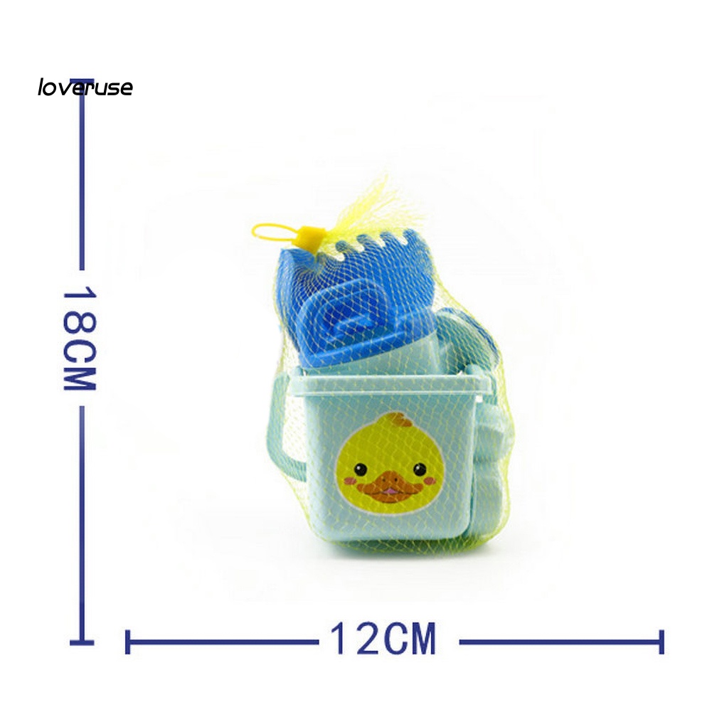 Set 5 Đồ Chơi Cát Bãi Biển Mùa Hè In Hình Gấu / Vịt Hoạt Hình Cho Bé