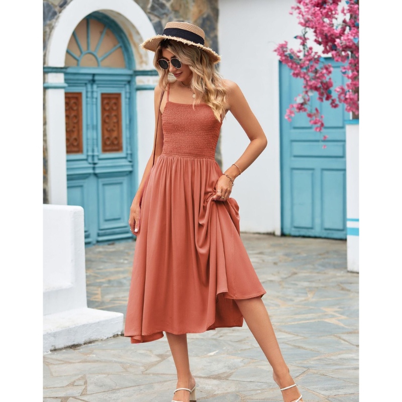 Đầm Hai Dây Dáng Ôm Thời Trang Cho Nữ