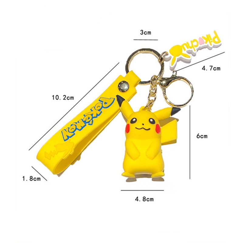 Móc Khóa Bằng PVC Hình Nhân Vật Hoạt Hình Pokemon Charizard Bulbasaur Squirtle
