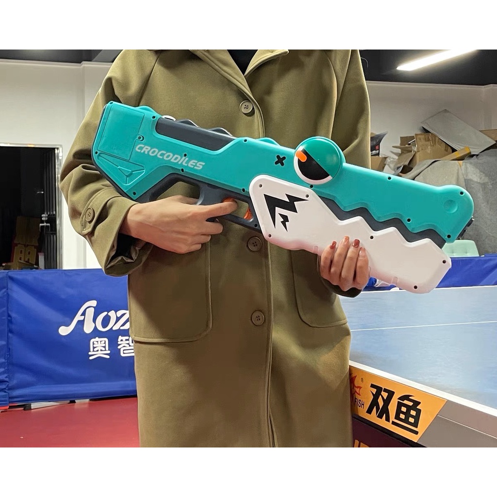 (chạy pin) Đồ chơi súng phun nước tự động pin sạc, tự động hút nước cỡ lớn mẫu cá sấu