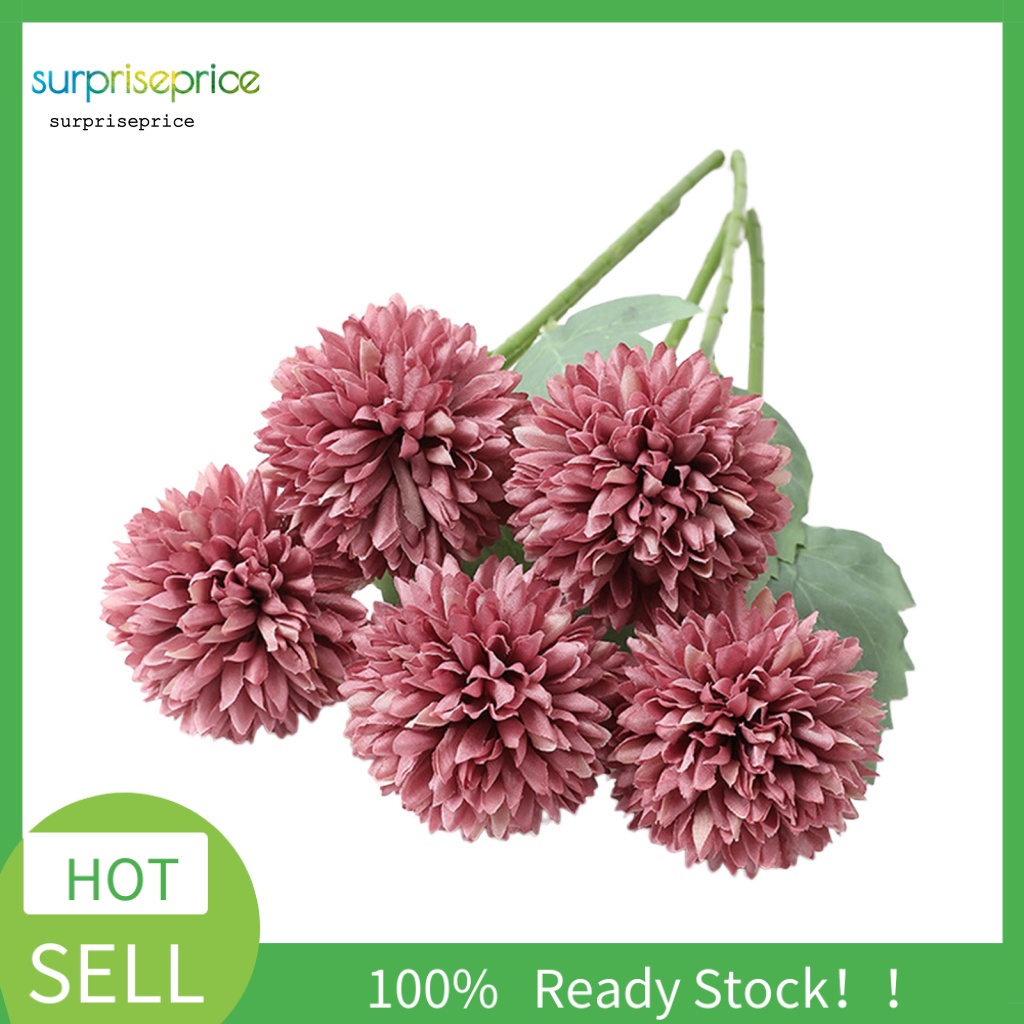 Bộ 5 Bông Hoa Nhân Tạo Chống Thời Tiết Dùng Trang Trí Nhà Cửa