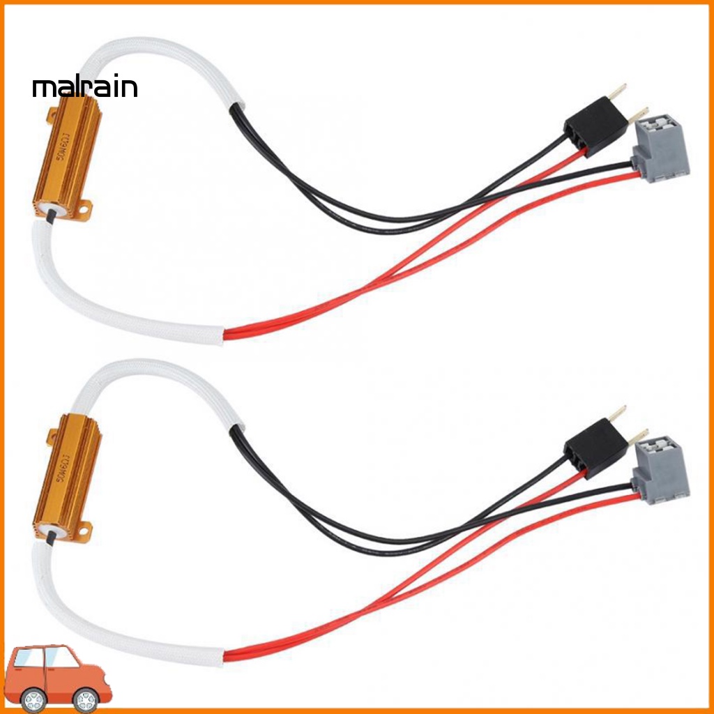 Set 2 Bộ Giải Mã Đèn Pha LED Chống Sương Mù Chuyên Dụng Cho Xe Hơi H7