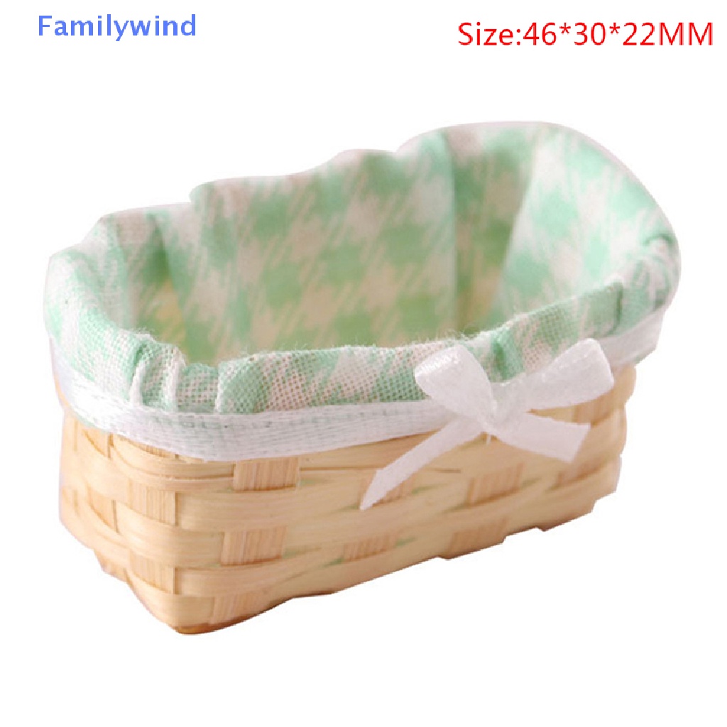 1 Set Giỏ Đựng Thức Ăn Mini 1: 12 Trang Trí Nhà Búp Bê