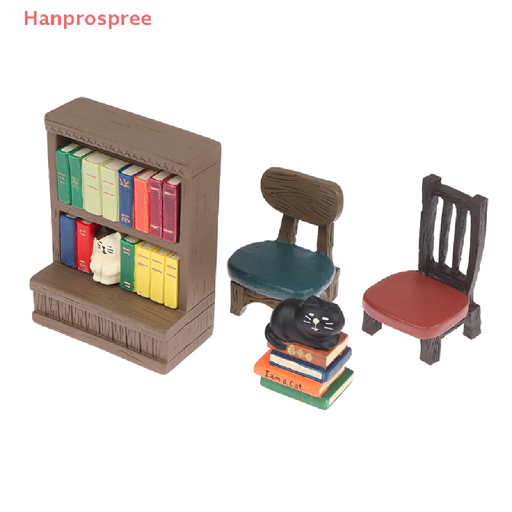 Mô Hình Kệ Sách Hình Mèo Đen Tỉ Lệ 1: 12 Trang Trí Nhà Búp Bê