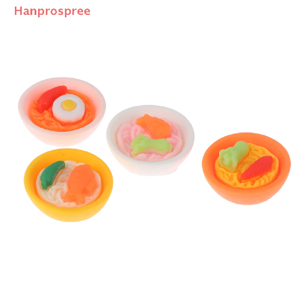 Bộ 4 Đồ Chơi Mô Hình Tô Mì / Rau Củ Quả 1: 12 Trang Trí Nhà Búp Bê