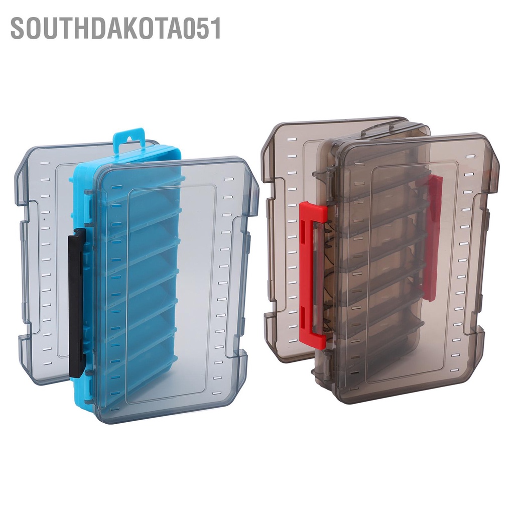 Southdakota051 2 Mặt Hộp Dụ Thông Thoáng Khí Chống Rơi Câu Mất Có Tay Cầm Mồi Cá