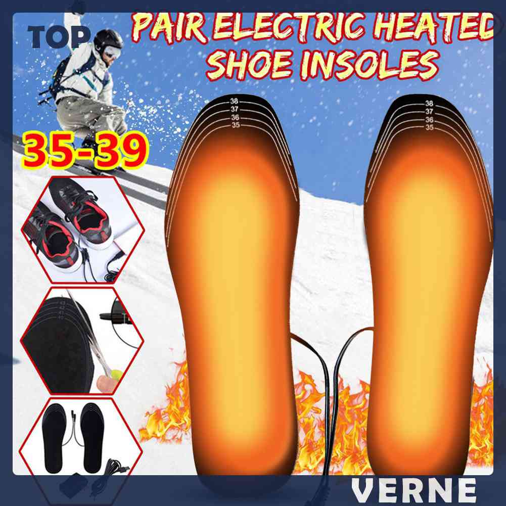 Bộ 2 Đế Lót Giày Giữ Ấm Chân Chạy Điện USB Tiện Dụng