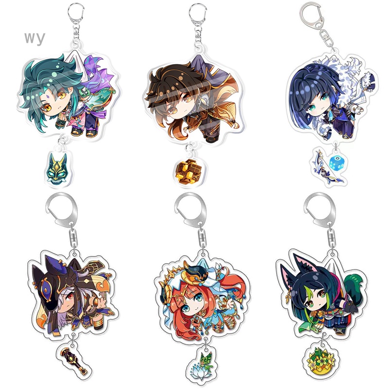 Móc Khóa Hình Nhân Vật Game Genshin Va Chạm Dễ Thương