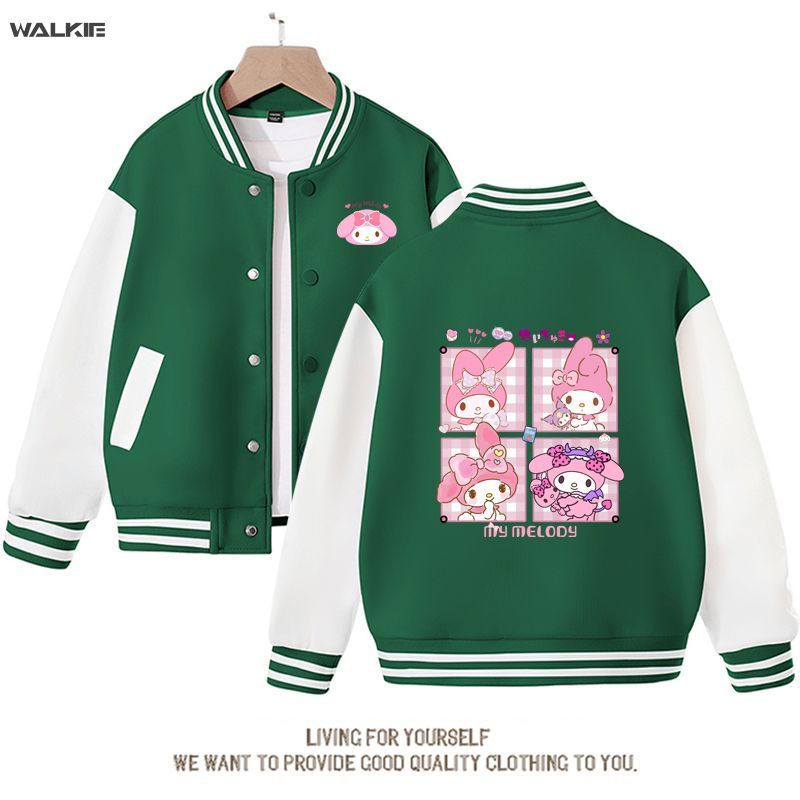 Áo Khoác Bóng Chày In Hoạt Hình My Melody Dễ Thương Cho Bé