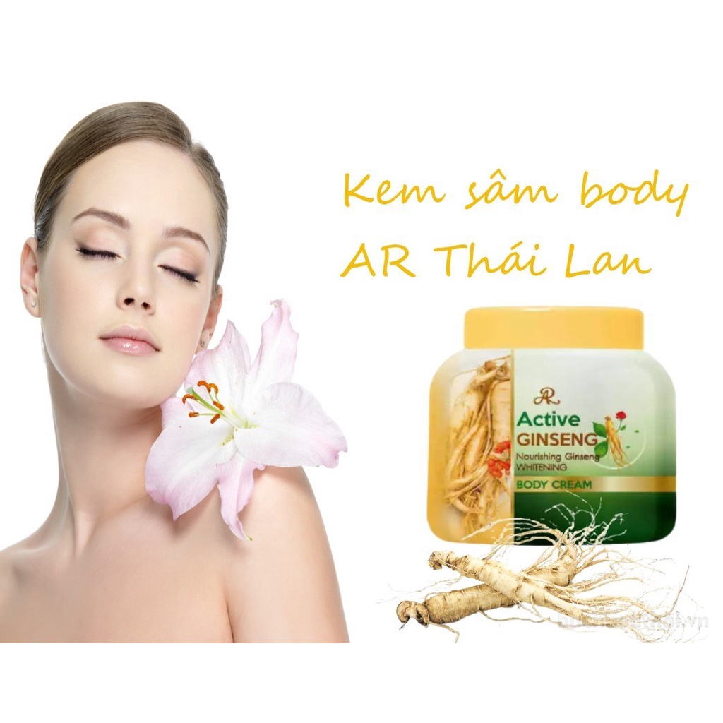 Hũ 200g kem sâm dưỡng trắŉg da toàn thân AR Active Ginseng Thái Lan