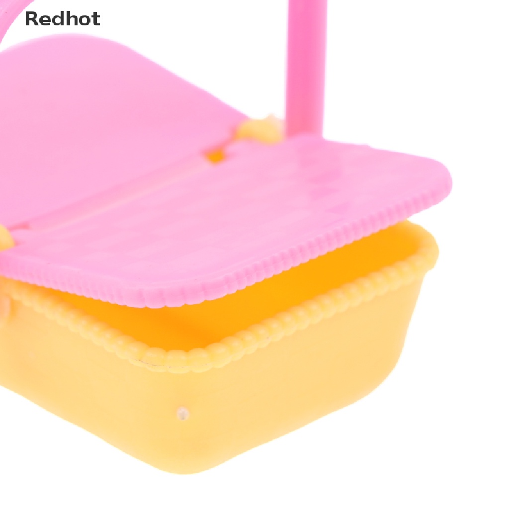 Bộ 2 Giỏ Mua Sắm Mini Bằng Nhựa 1: 12 Màu Sắc Ngẫu Nhiên Trang Trí Nhà Búp Bê