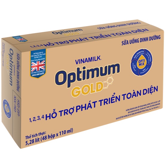 Thùng 48 hộp Sữa nước Vinamilk Optimum Gold 110ml