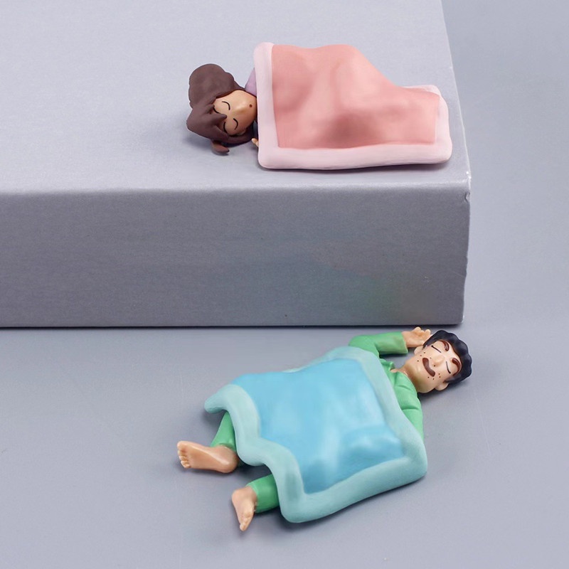 1 Bộ Mô Hình Búp Bê Cậu Bé Bút Chì Shin Đang Ngủ Bằng PVC 3-8CM Trang Trí Bàn Làm Việc