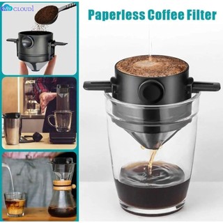 Bộ lọc trà cà phê bộ lọc mini lưới lọc cà phê nhỏ giọt tái sử dụng cầm tay bằng thép không gỉ cloud1