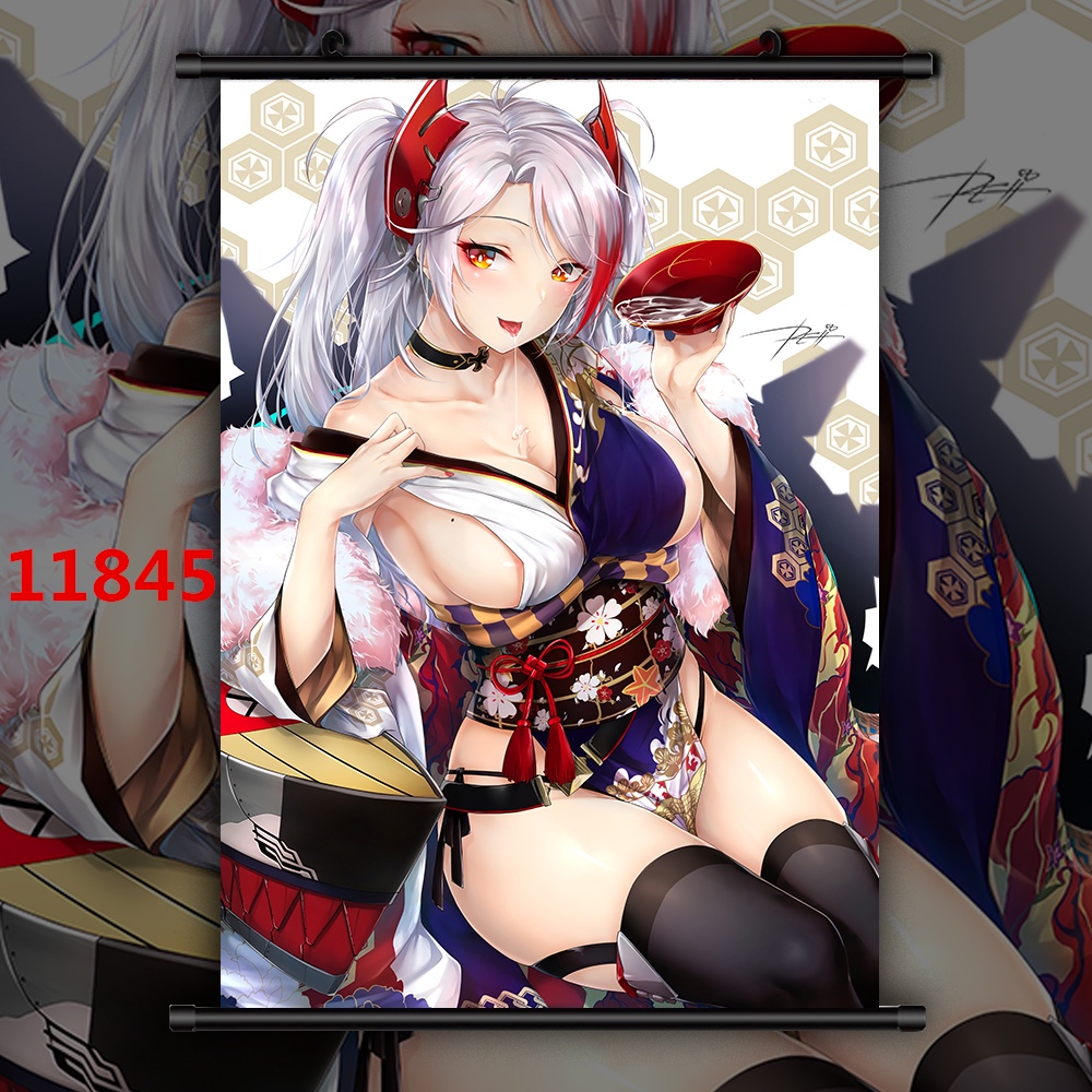 Tranh Sơn Dầu Vẽ Tay DIY Hình Cô Dâu Đám Cưới Anime Azur Lane Prinz Eugen Nhật Bản